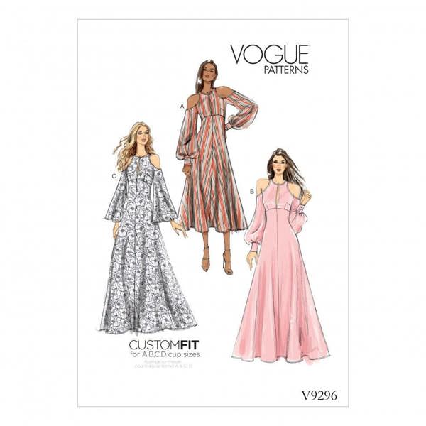 Vogue Sewing Pattern 9296, Dresses for Women, A5 (6-8-10-12-14) - Easy