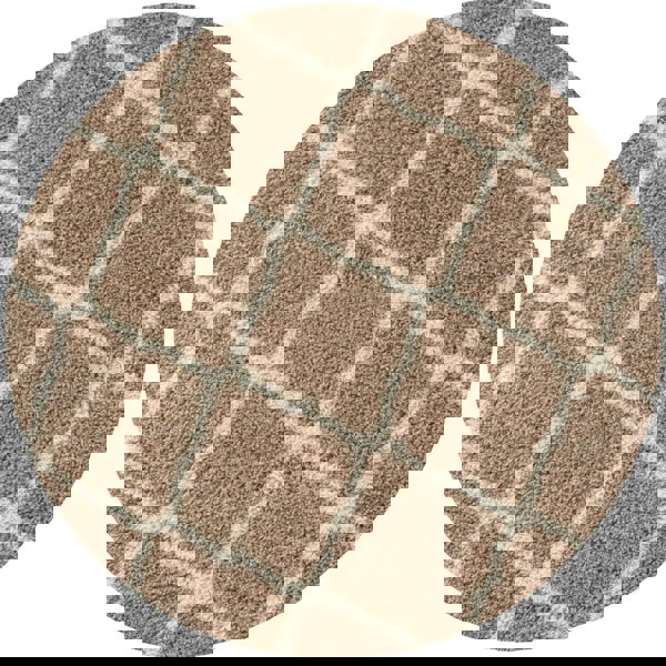 Moroccan Design Thick Shaggy Area Rugs Beige