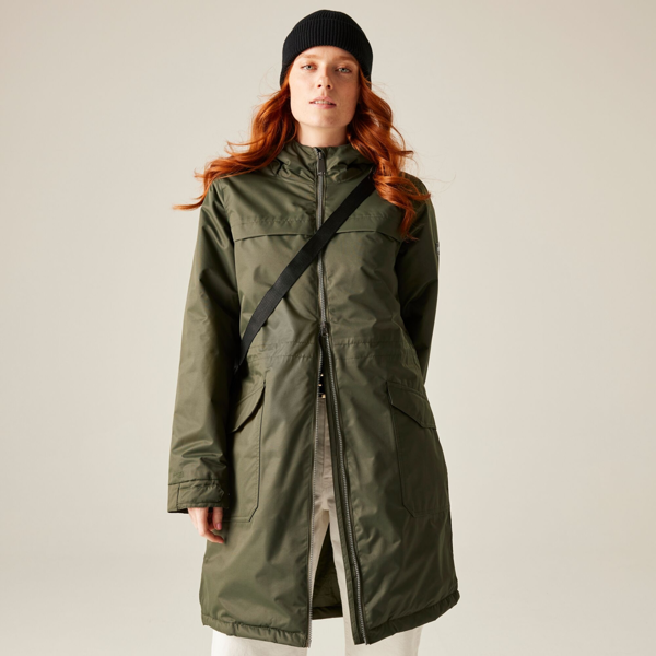 Regatta Women's Romine II Waterproof Jacket - Dark Khaki / Black