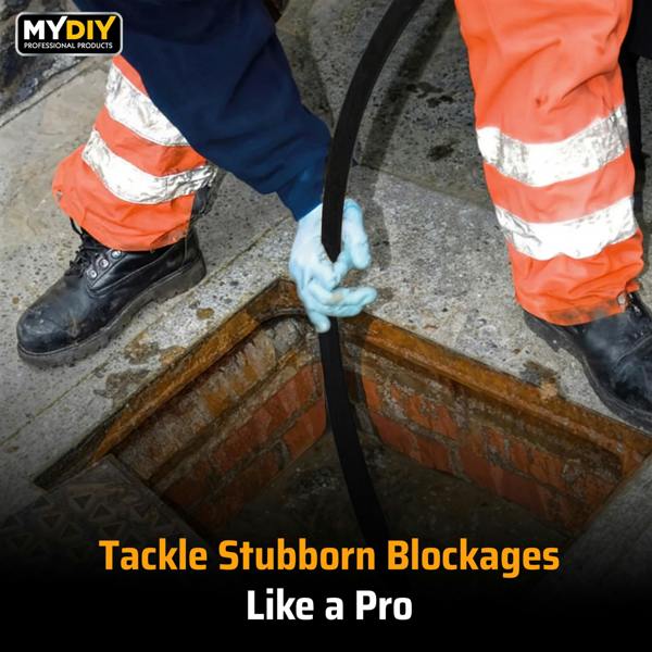 MY DIY PROFESSIONAL PRODUCTS MY DIY 31ft Drain Rod Set 14Pcs Includes Easy Carry Storage Bag Plunger Double Worm Screw & Connectors & Drain Unblocker