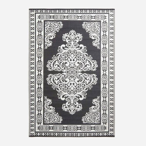 HOMESCAPES Outdoor Rug Luxury Waterproof Reversible, For Garden, Motif