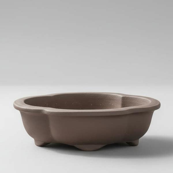 Yorkshire Bonsai Unglazed Bonsai Pot Floral | 18cm x 15cm x 4cm | YB1122