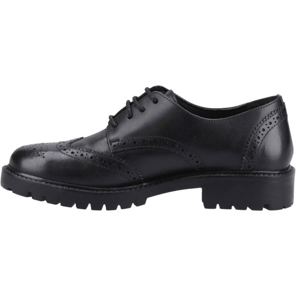 Hush Puppies Athena Junior Leather Girls's Black Brogues