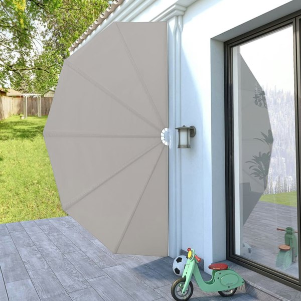 Berkfield Collapsible Terrace Side Awning Cream 200 cm