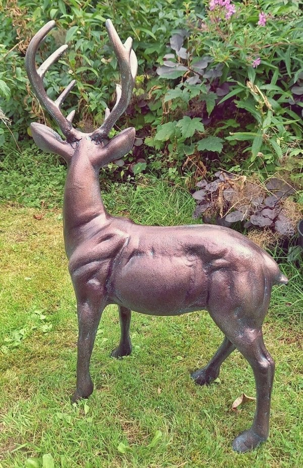 Inspirational Gifting Standing Stag Buck Ornament cast from Aluminium