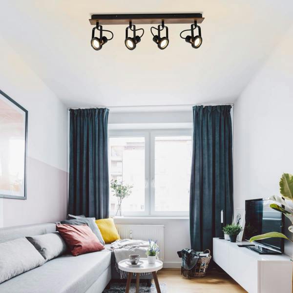 COSYLYTE Riverton 4 Light Matt Black Spotlight
