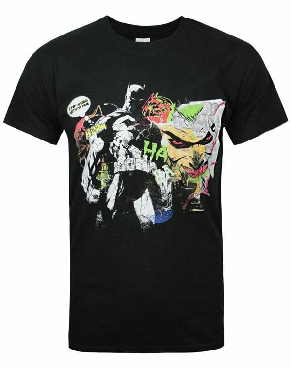 DC Comics Mens Black The Joker Short Sleeved T-Shirt