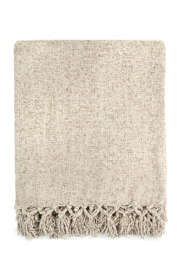 Darcy Tassel Dove Grey Throw 50x60"