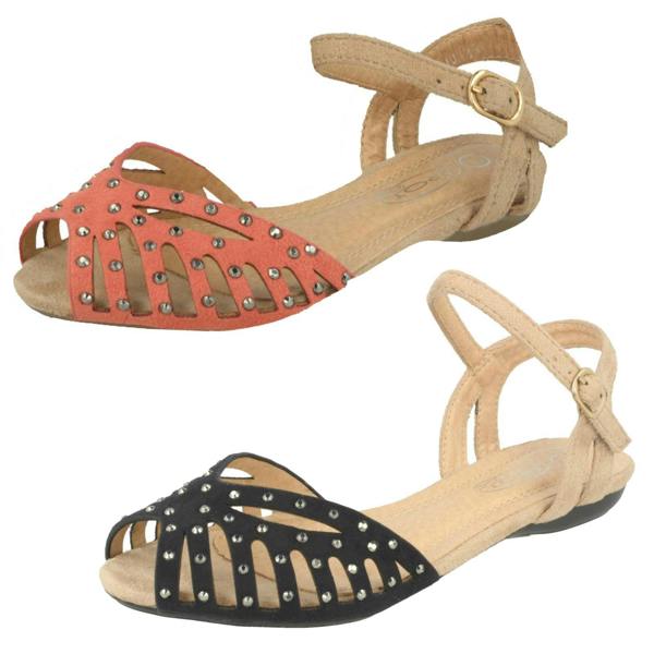 Spot On Girls Spot On Peep Toe Sandals