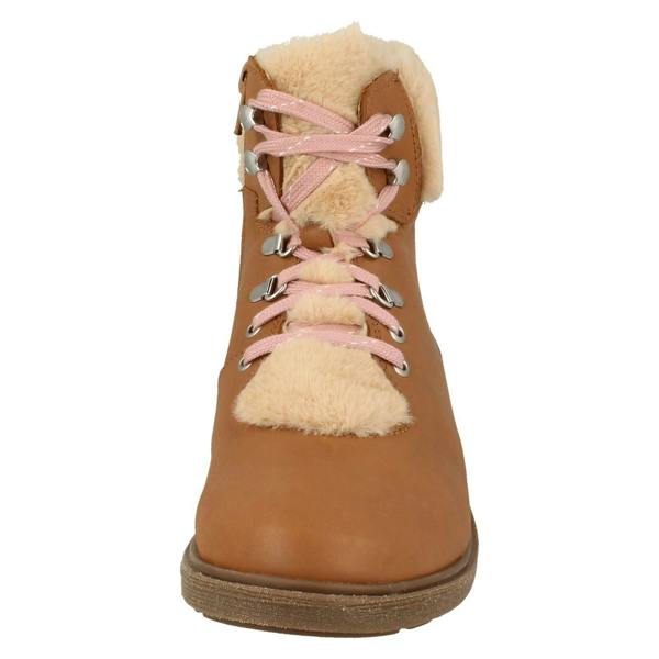 Clarks Girls Clarks Faux Fur Detailed Ankle Boots Astrol Hiker K