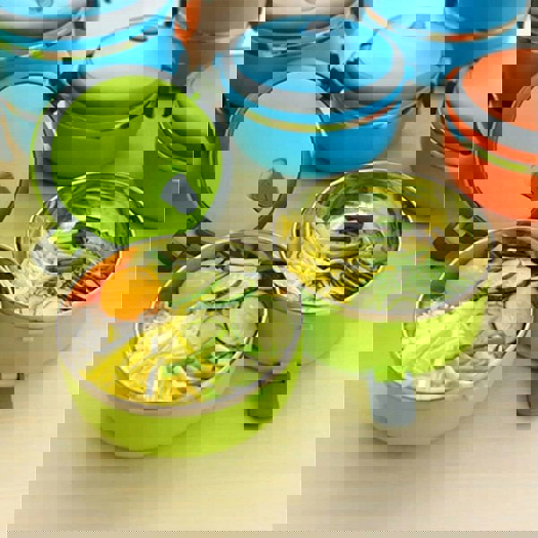 Rozi Freshbox 3-Layer Stainless Steel Bento Lunch Box (Blue)