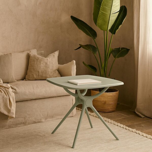 Wyld Haus Chalencon French Grey Square Outdoor Plstic Table