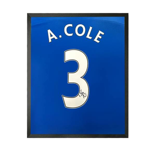 Ashley Cole Signed Chelsea Shirt Compact Frame.
