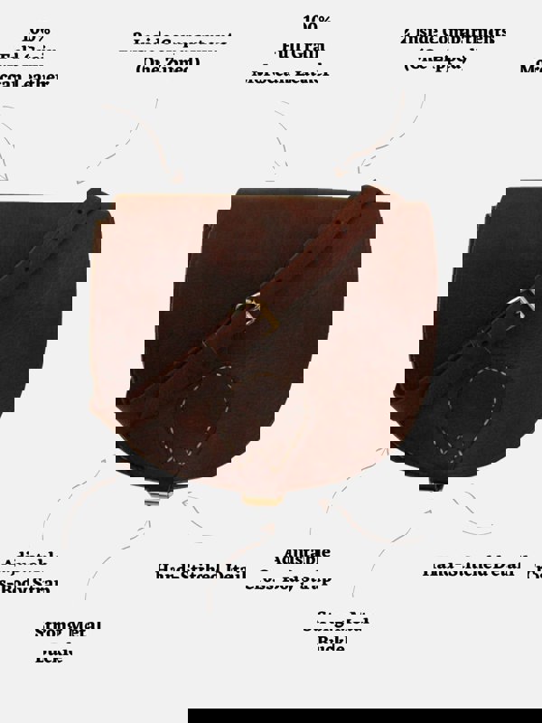 Berber Leather The Temara Large Saddle Bag in Dark Brown