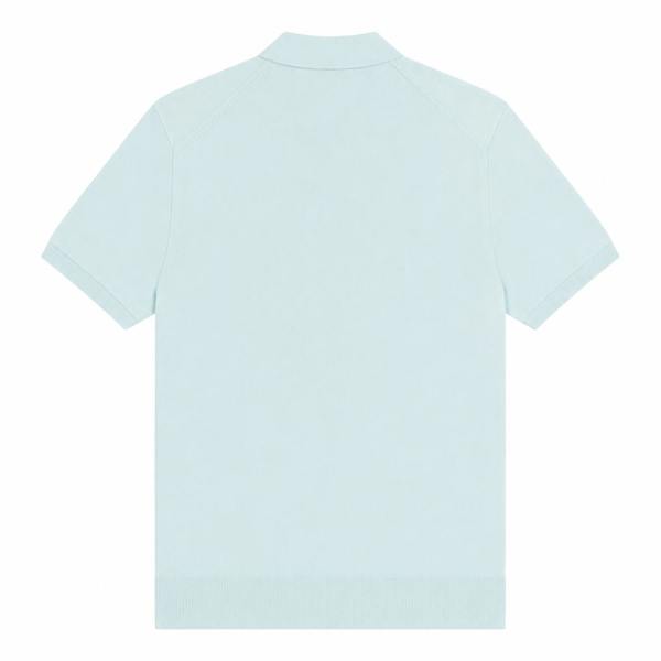 Fred Perry Light Ice cotton knitted polo shirt, back view.