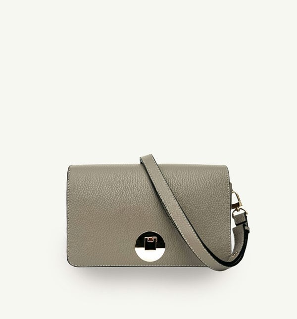 Apatchy London The Newbury Maxi Leather Bag - Mushroom