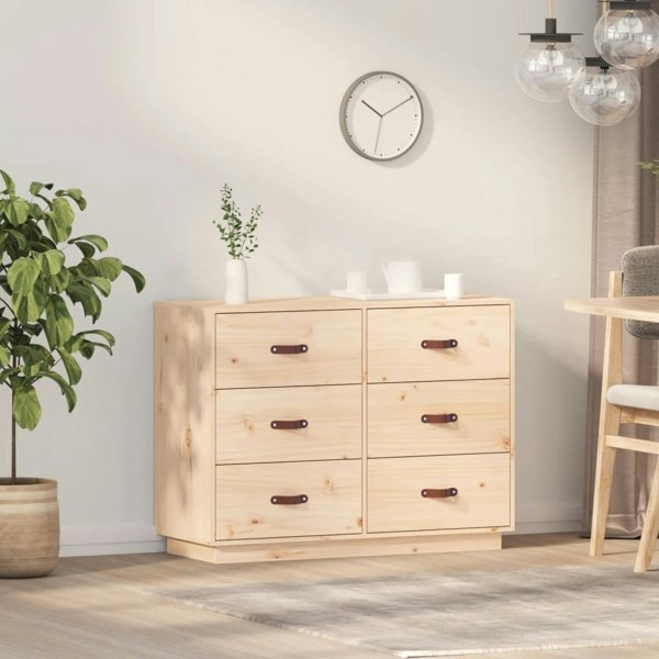 Berkfield Sideboard 100x40x75 cm Solid Wood Pine