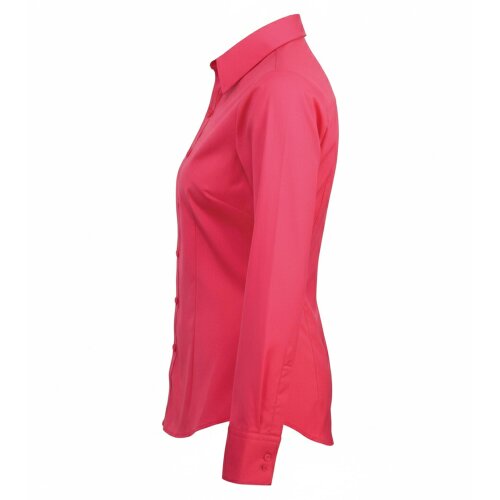 Premier Womens/Ladies Poplin Long-Sleeved Blouse - Hot Pink