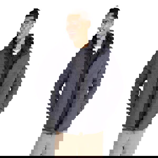 Animal Mens Light Cloud Cosi Hooded Marl Padded Jacket - Charcoal - 