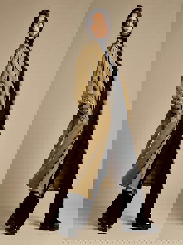 Francine Khaki Tie Waist Trench Coat | GWD Fashion