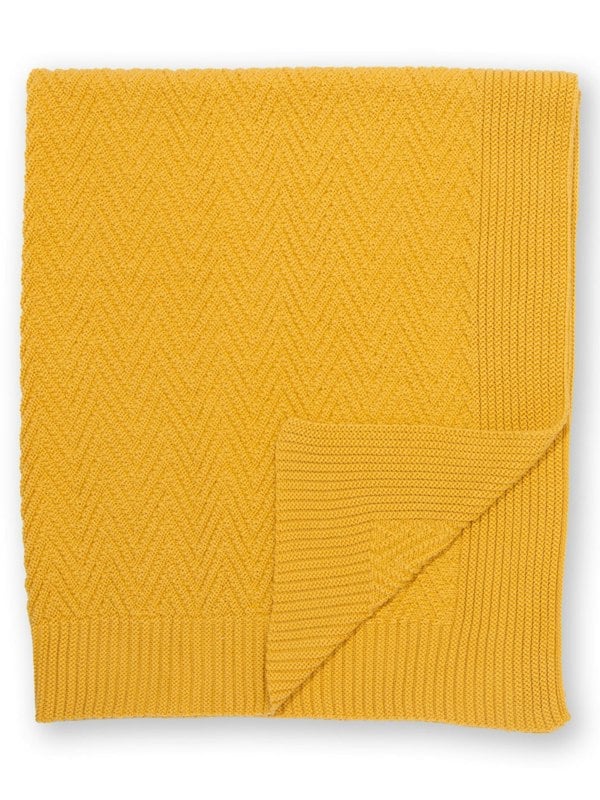 Kite Baby Organic Heirloom Knit Blanket Ochre