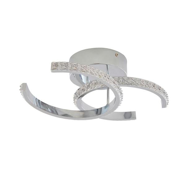 Pagazzi Lighting Veloria Chrome LED Flush Ceiling Light