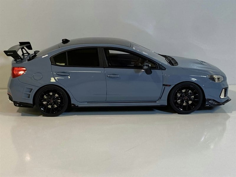 subaru sti s208 nbr challenge pack carbon rear wing grey 1:18 kyosho