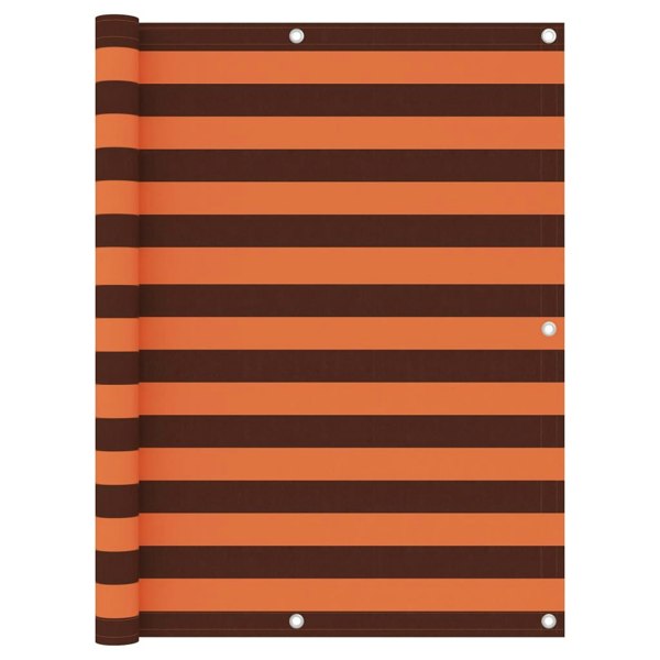 Berkfield Balcony Screen Orange and Brown 120x500 cm Oxford Fabric