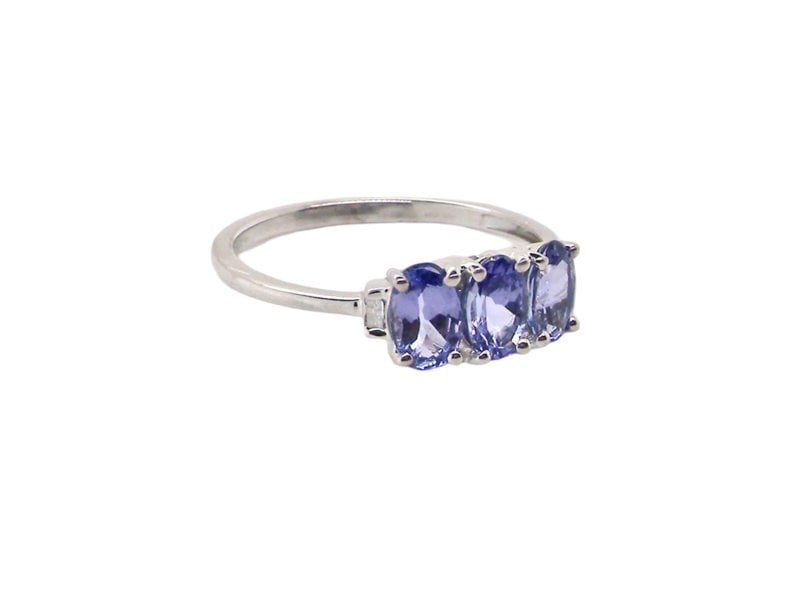 Vintage Tom A three stone Tanzanite ring