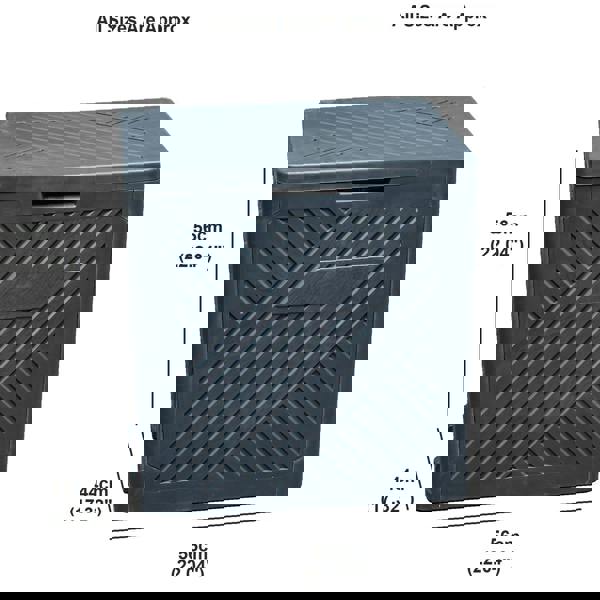 Gr8 Garden Plastic 120L Storage Box Garden Outdoor Shed Deck Utility Cushion Chest Truck