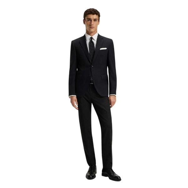 Boss Mens H-Genius Virgin Wool Trousers - Black - 