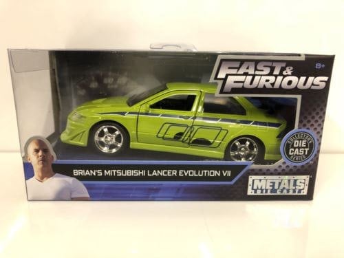 fast and furious brians mitsubishi lancer evo vii 1:32 jada 99789