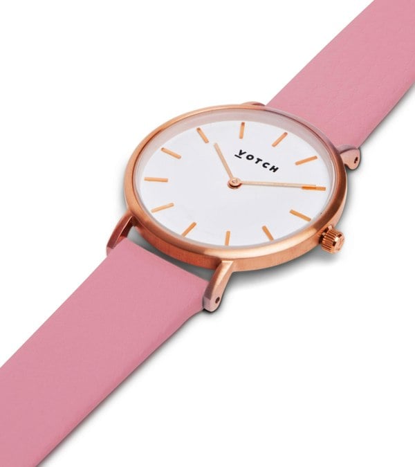 Votch Rose Gold & Flamingo Pink Watch | Petite