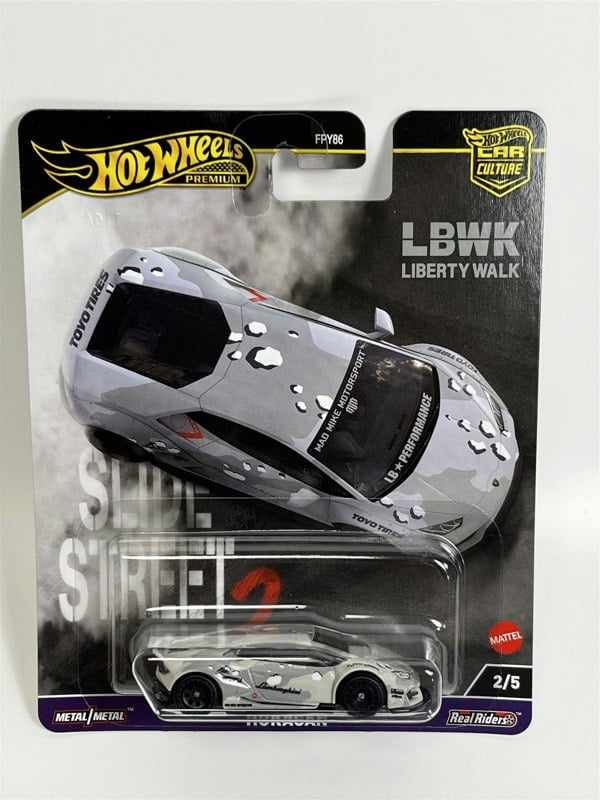 Hot Wheels LB Works Lamborghini Huracan Slide Street 2 Real Riders 1:64 Hot Wheels HKC84