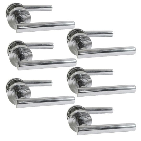 EDH Door Hardware Straight T Bar Internal Latch, Essential Sets for Internal, Featuring Polished Chrome Finish, Door Latch Compatibility