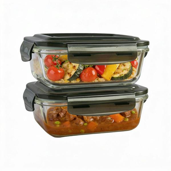 MANTRARAJ 380ml Meal Prep Glass Containers with Lids Airtight Microwave & Dishwasher Safe Takeaway Containers