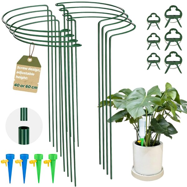 deAO Toys 8 Pack 25x60cm Adjustable height Modular Plant Support Stakes