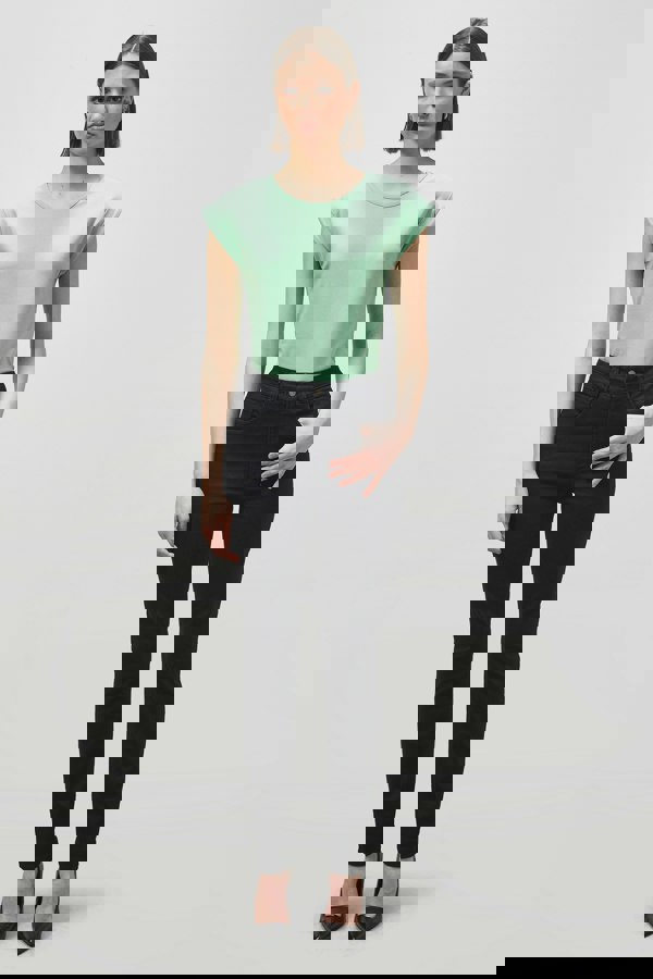 ENORSIA Black Super Stretch Skinny Jeans