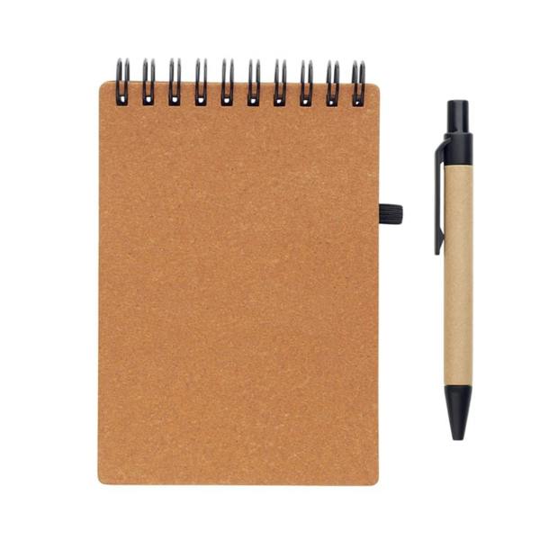 MidOcean Notie Recycled Notebook with Pen - Brown - 