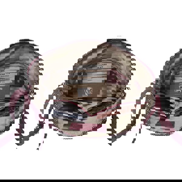 Assots London 'JEAN' Carmine Pink Real Soft Pebble Grain Leather Crossbody Bag