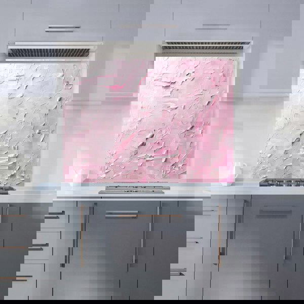 Warren Reed - Designer Baby Pink Textured Effect Kitchen Splashback