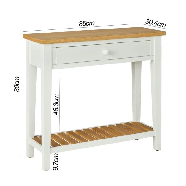 Statement Furniture Ludlow White Console Table with Storage
