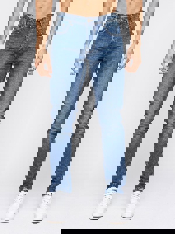 Crosshatch Buraca Slim Fit Denim Jeans Stone Wash