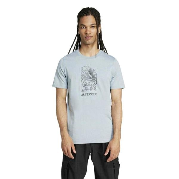 Adidas Mens Terrex Graphic T-Shirt - Light Grey - 
