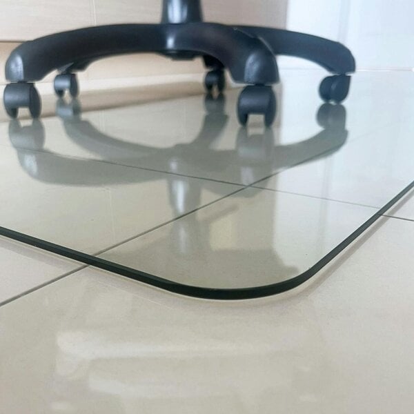 Marvelux Tempered Glass Chair Mat for All Carpet Thicknesses & Hard Floors