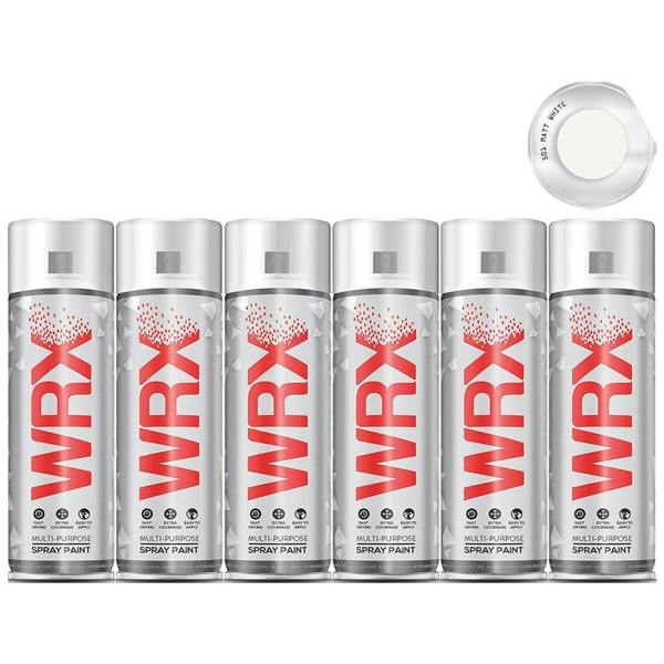 WRX 6X WRX Matt White Spray Paint 400ml