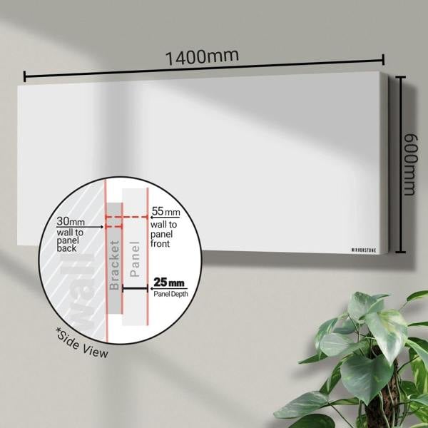 Mirrorstone Heating Mirrorstone 1100W Pro Infrared Heating Panel With Remote