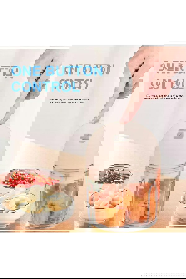 Living and Home 250ml Electric Wireless Kitchen Garlic Chopper Vegetable Electric Food Grater Cutter 30W