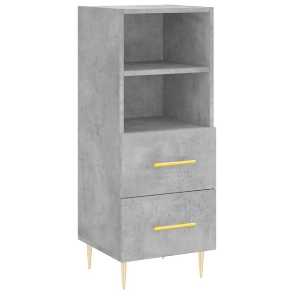 Berkfield Highboard Concrete Grey 34.5x34x180 cm Engineered Wood