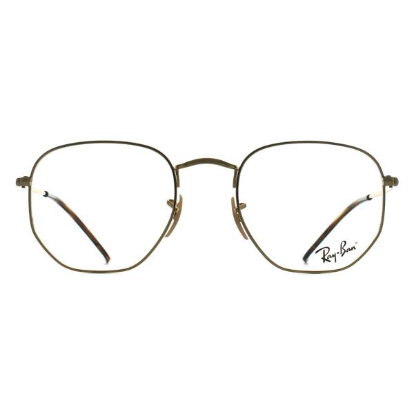 Ray-Ban Glasses Frames RX6448 Hexagonal 2500 Arista Gold Men Women